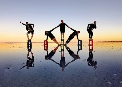 reflejos en el salar